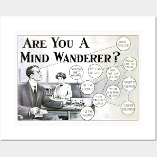 ADHD Advertising Poster | Vintage Ad | Are You a Mind Wanderer Posters and Art